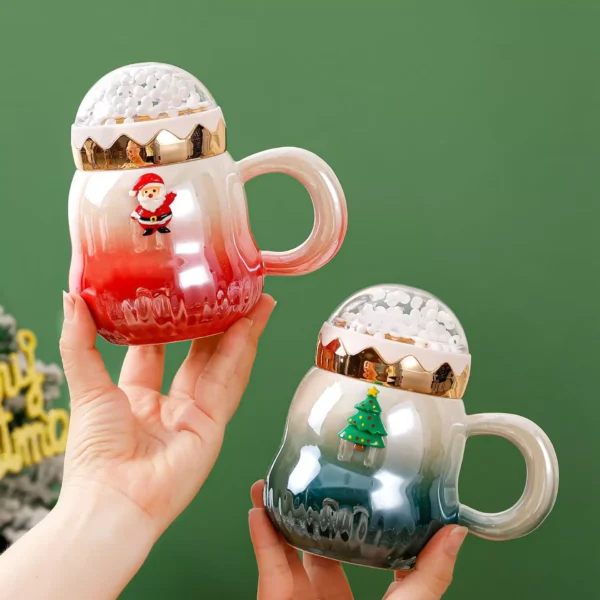 Christmas Ceramic Mug with Cover - Image 3