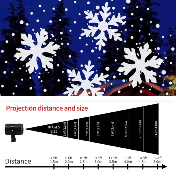 Outdoor USB LED Snowflake Projector Light - Image 3