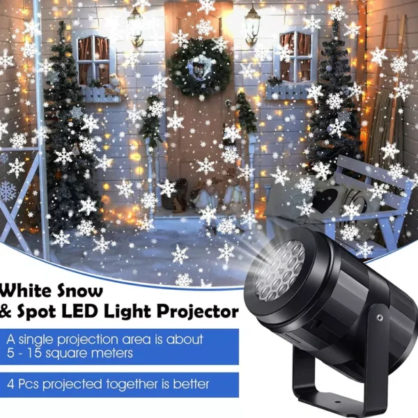 Outdoor USB LED Snowflake Projector Light - Image 2