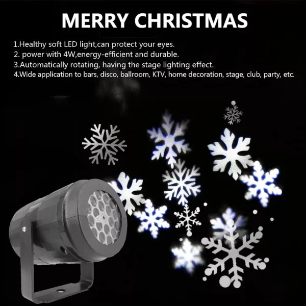 Outdoor USB LED Snowflake Projector Light - Image 4