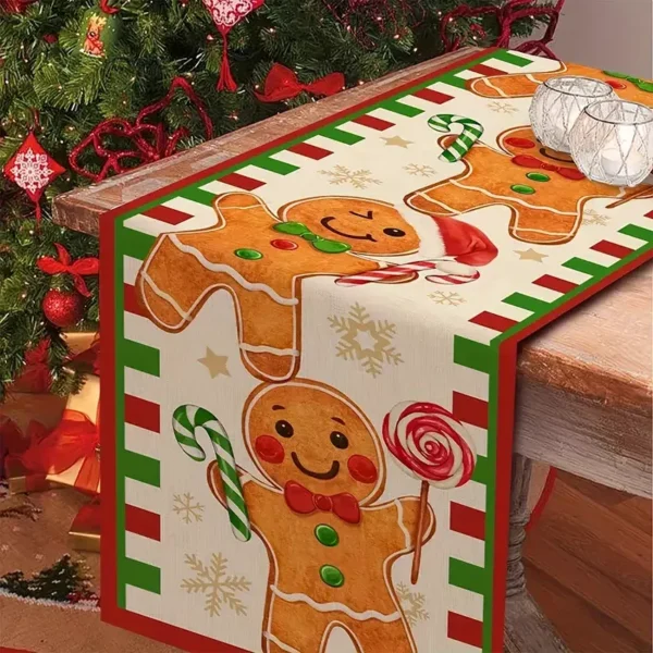 Festive Flax Christmas Table Runner - Image 2