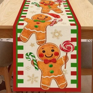 Festive Flax Christmas Table Runner