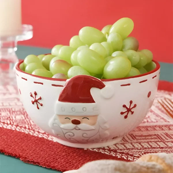 Nordic Christmas Santa Ceramic Bowl Set - Image 5