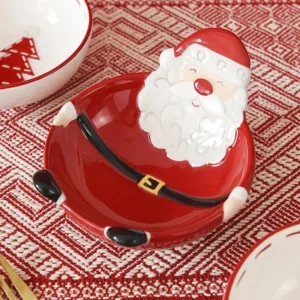 Nordic Christmas Santa Ceramic Bowl Set