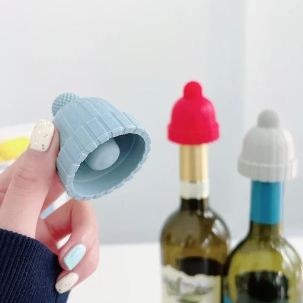 3pcs Silicone Christmas Wine Bottle Stoppers - Image 3