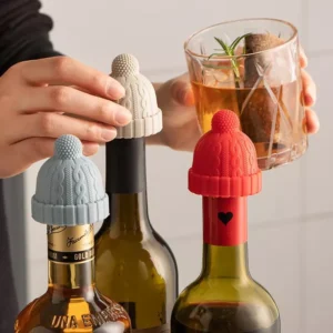 3pcs Silicone Christmas Wine Bottle Stoppers