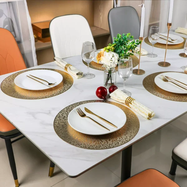 Gold Metallic Round Placemats - Image 2