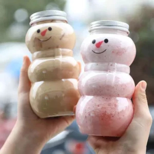 500ml Christmas Snowman Bottles