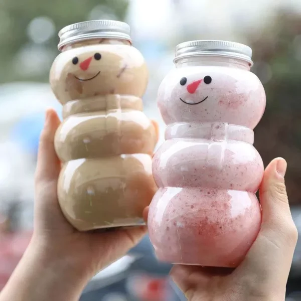 500ml Christmas Snowman Bottles