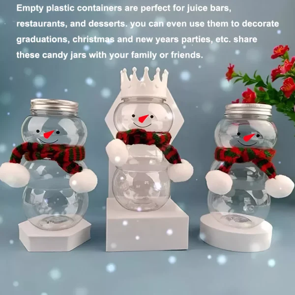 500ml Christmas Snowman Bottles - Image 5