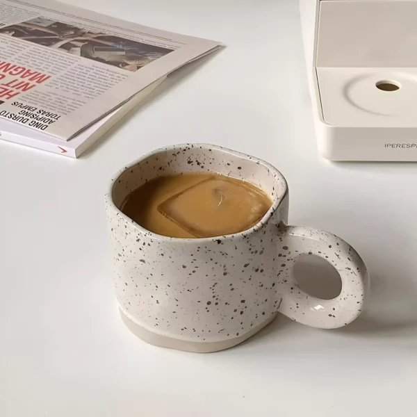 Handmade Irregular French Retro Latte Mug - Image 4