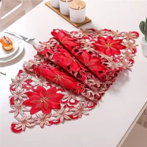 Festive Christmas Tablecloths and Embroidered Table Runners