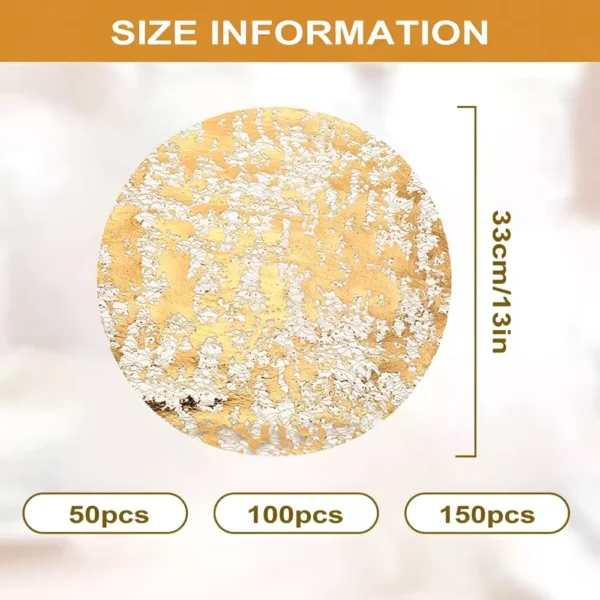 Disposable Gold Placemats - 13 Inch Elegant Foil Mesh Table Mats - Image 6