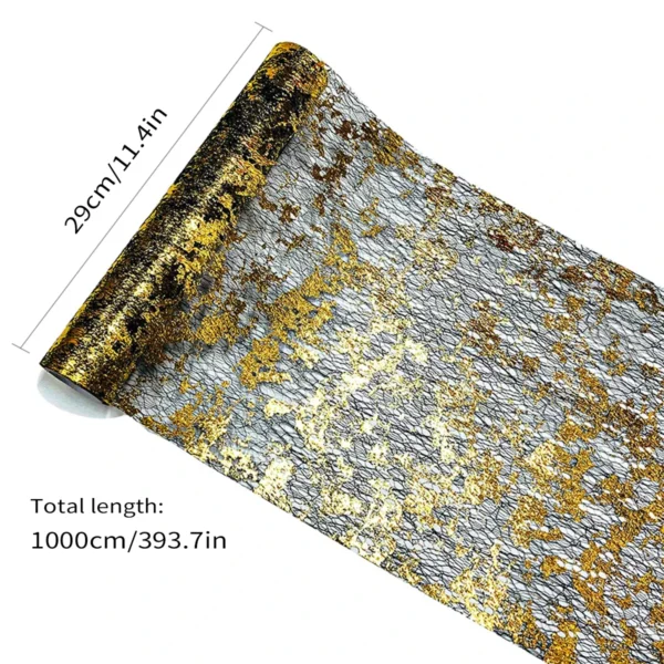 Glitter Metallic Gold Table Runner - Image 7