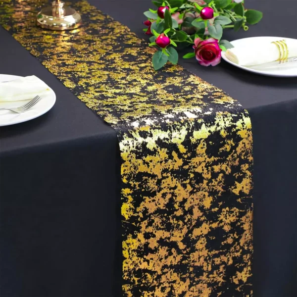 Glitter Metallic Gold Table Runner - Image 2