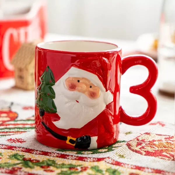 Santa Claus Cartoon Ceramic Mug - Image 3