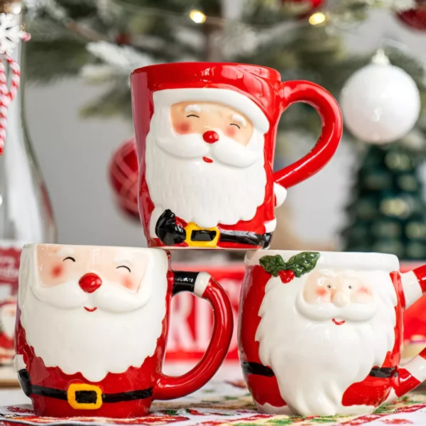Santa Claus Cartoon Ceramic Mug - Image 2