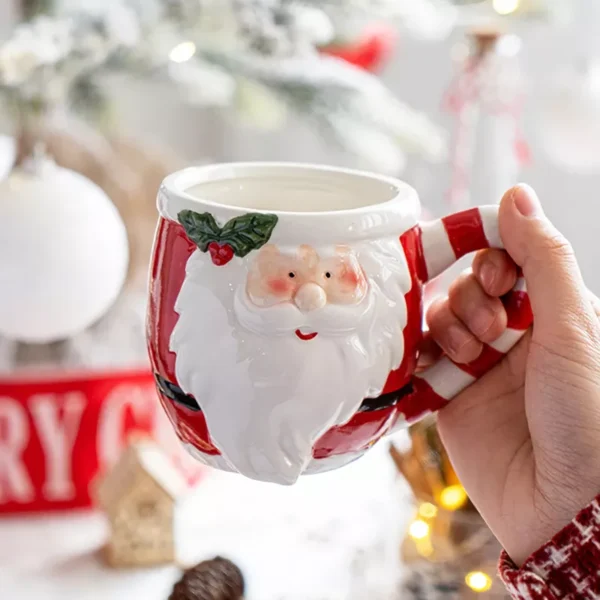 Santa Claus Cartoon Ceramic Mug - Image 4