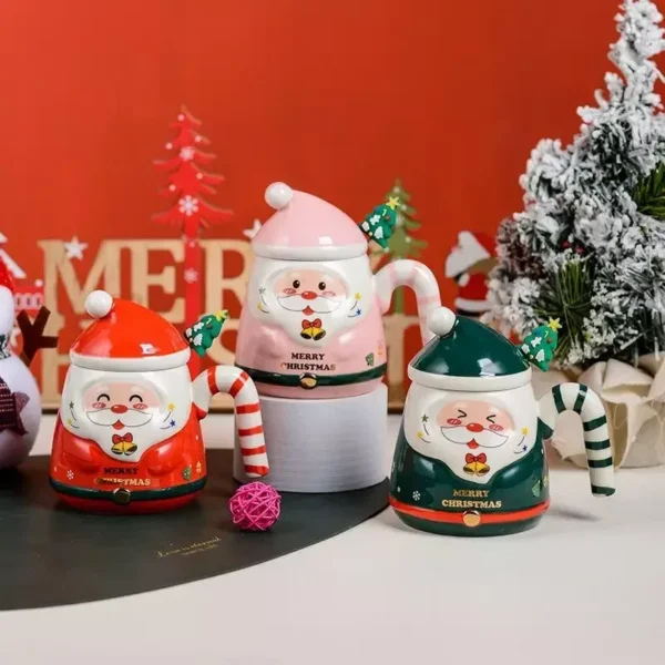 Christmas Gift Mug with Lid and Spoon - Image 5