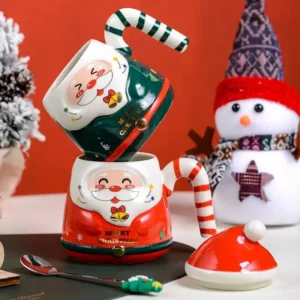 Christmas Gift Mug with Lid and Spoon