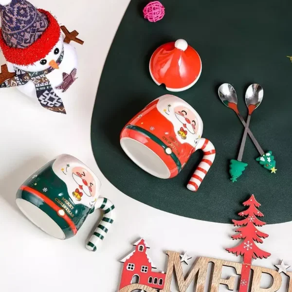 Christmas Gift Mug with Lid and Spoon - Image 6