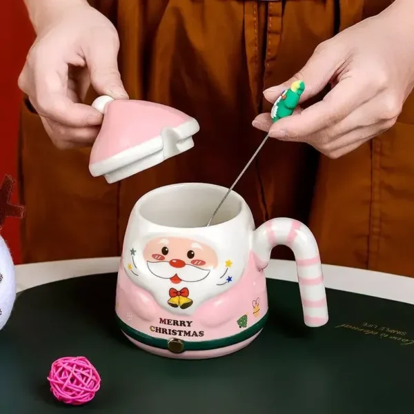 Christmas Gift Mug with Lid and Spoon - Image 7