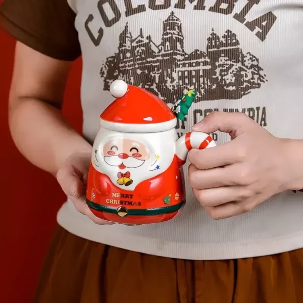 Christmas Gift Mug with Lid and Spoon - Image 3
