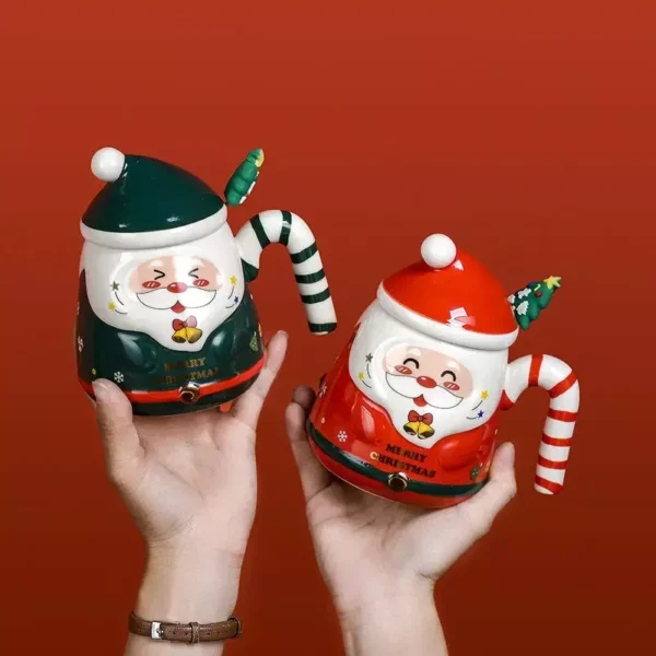 Christmas Gift Mug with Lid and Spoon - Image 2