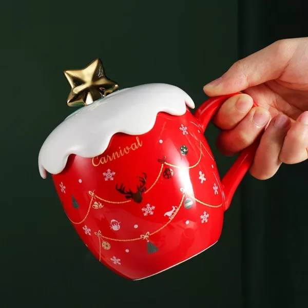 Charming Christmas Ceramic Cartoon Mug - Image 4