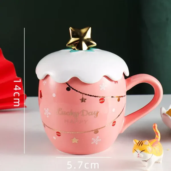 Charming Christmas Ceramic Cartoon Mug - Image 6