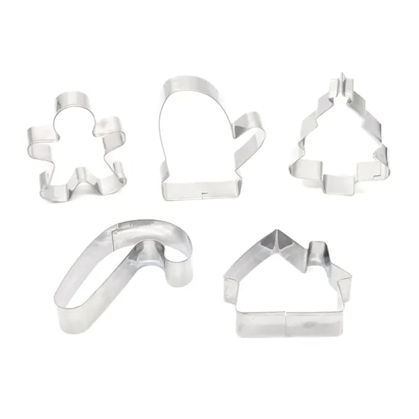 5-Piece Christmas Cookie Cutter Set for Festive Baking - Image 3
