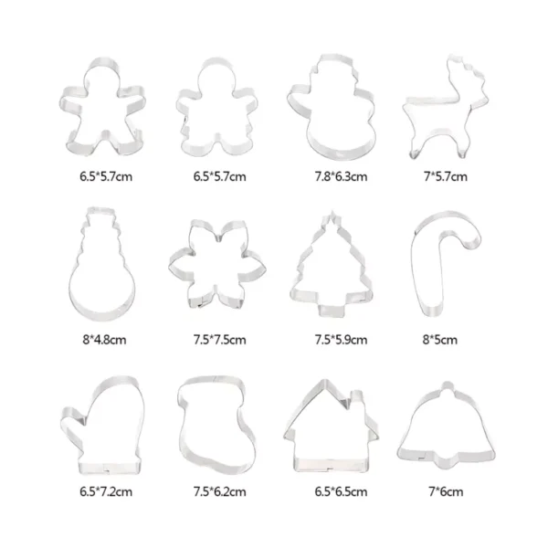5-Piece Christmas Cookie Cutter Set for Festive Baking - Image 7