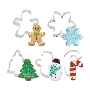 5-Piece Christmas Cookie Cutter Set for Festive Baking