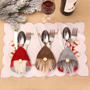 Festive Christmas Santa Hat Cutlery Holder