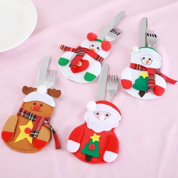 Festive Christmas Cutlery Covers - Image 4