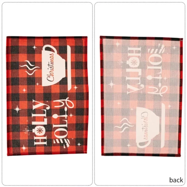 Plaid Merry Christmas Placemat for Festive Table Decor - Image 6