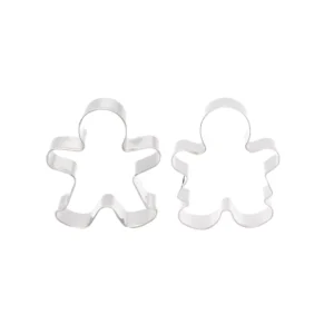 2-Piece Stainless Steel Gingerbread Cookie Cutter Set