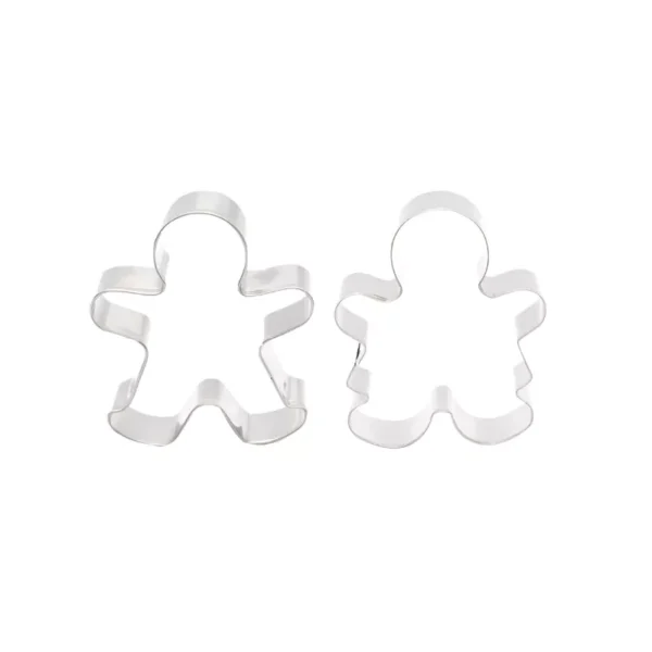2-Piece Stainless Steel Gingerbread Cookie Cutter Set