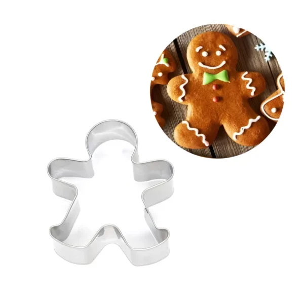 2-Piece Stainless Steel Gingerbread Cookie Cutter Set - Image 2