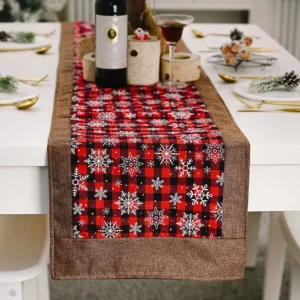 Modern Christmas Table Runner for Elegant Home Decor