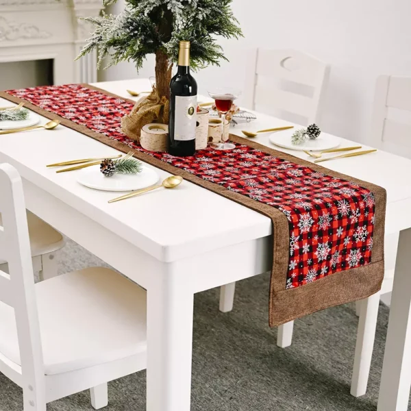 Modern Christmas Table Runner for Elegant Home Decor - Image 2