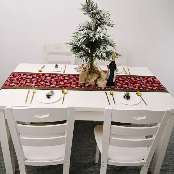 Modern Christmas Table Runner for Elegant Home Decor - Image 4