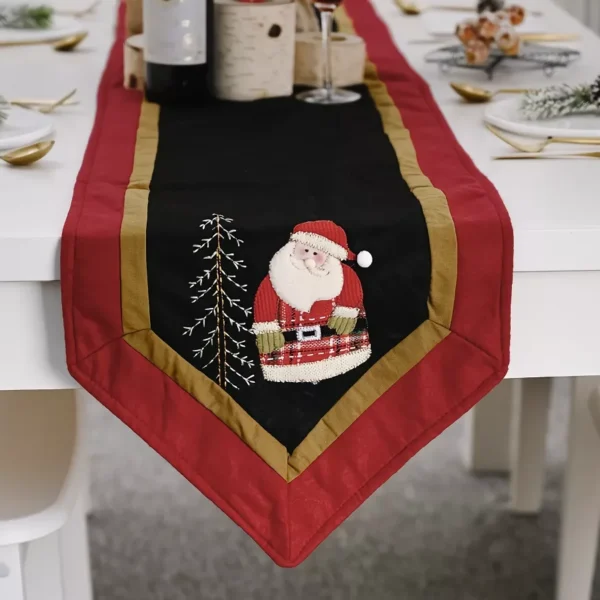 Festive Christmas Tablecloth with Santa and Snowman Design - Image 4