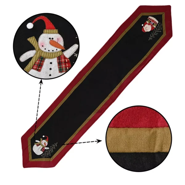 Festive Christmas Tablecloth with Santa and Snowman Design - Image 6
