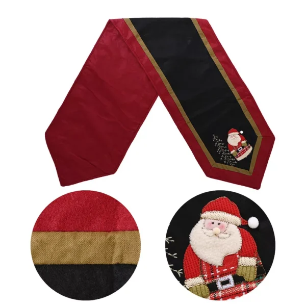 Festive Christmas Tablecloth with Santa and Snowman Design - Image 7
