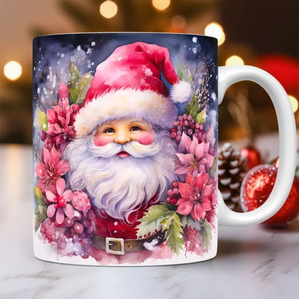 3D Santa Claus Ceramic Mug - Christmas Coffee and Tea Cup - Image 4