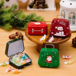 Festive Portable Christmas Cookie Tins
