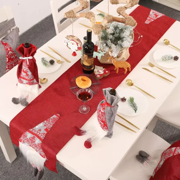 Festive 70x13in Christmas Table Runner with Goblin Spirit Design - Image 2