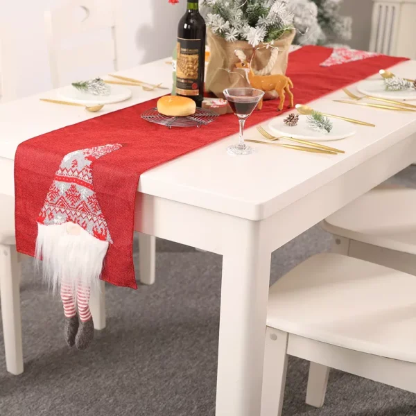 Festive 70x13in Christmas Table Runner with Goblin Spirit Design - Image 6