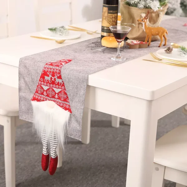 Festive 70x13in Christmas Table Runner with Goblin Spirit Design - Image 4